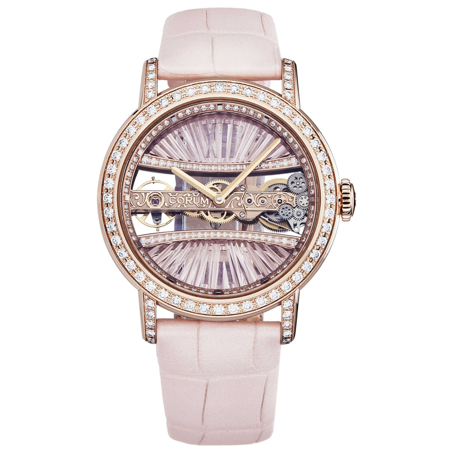Front view of Corum Golden Bridge Women's Manual-Wind Watch B113/03200