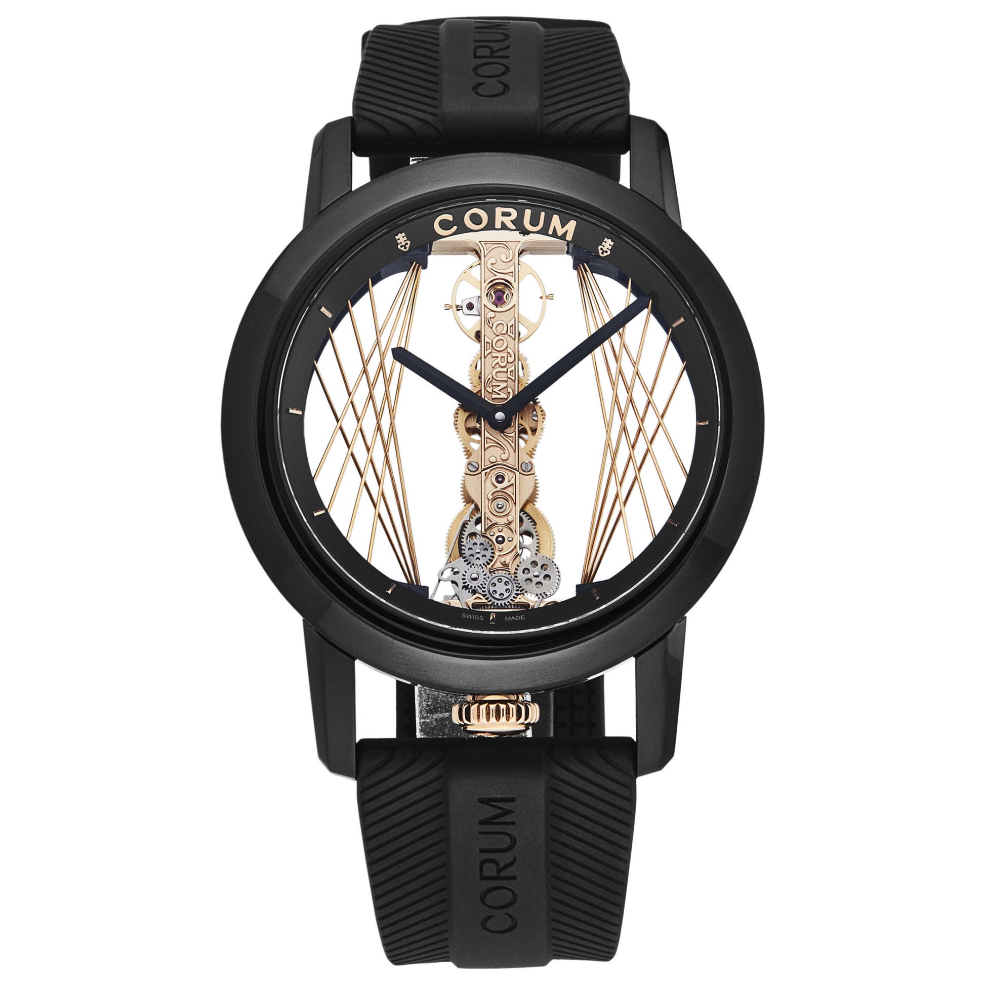 Front view of Corum Golden Bridge Men's Manual-Wind Watch B113/03951