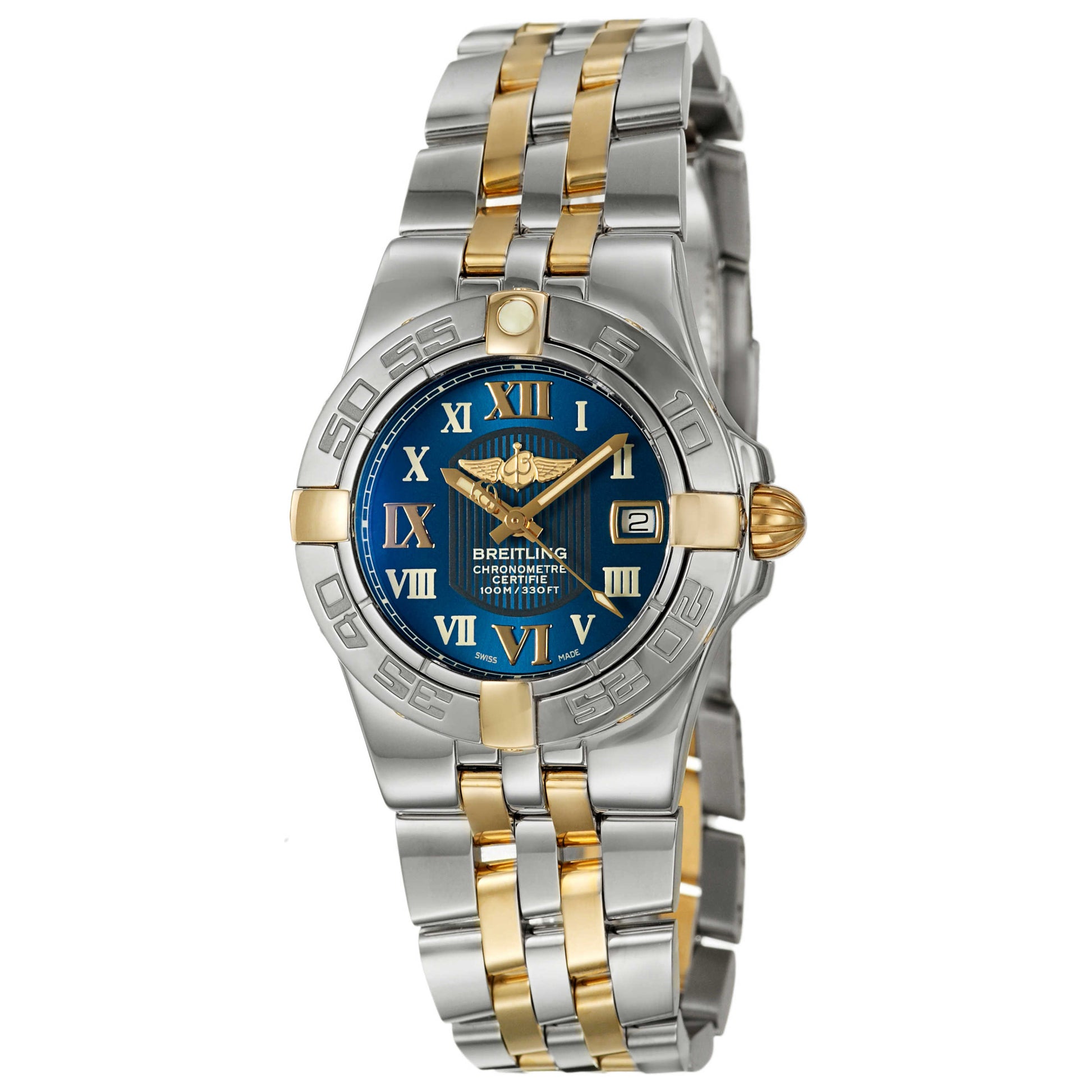 Front view of Breitling Windrider Women's Swiss Quartz (Battery-Powered) Certified Chronometer Watch B71340L2-C779-368D
