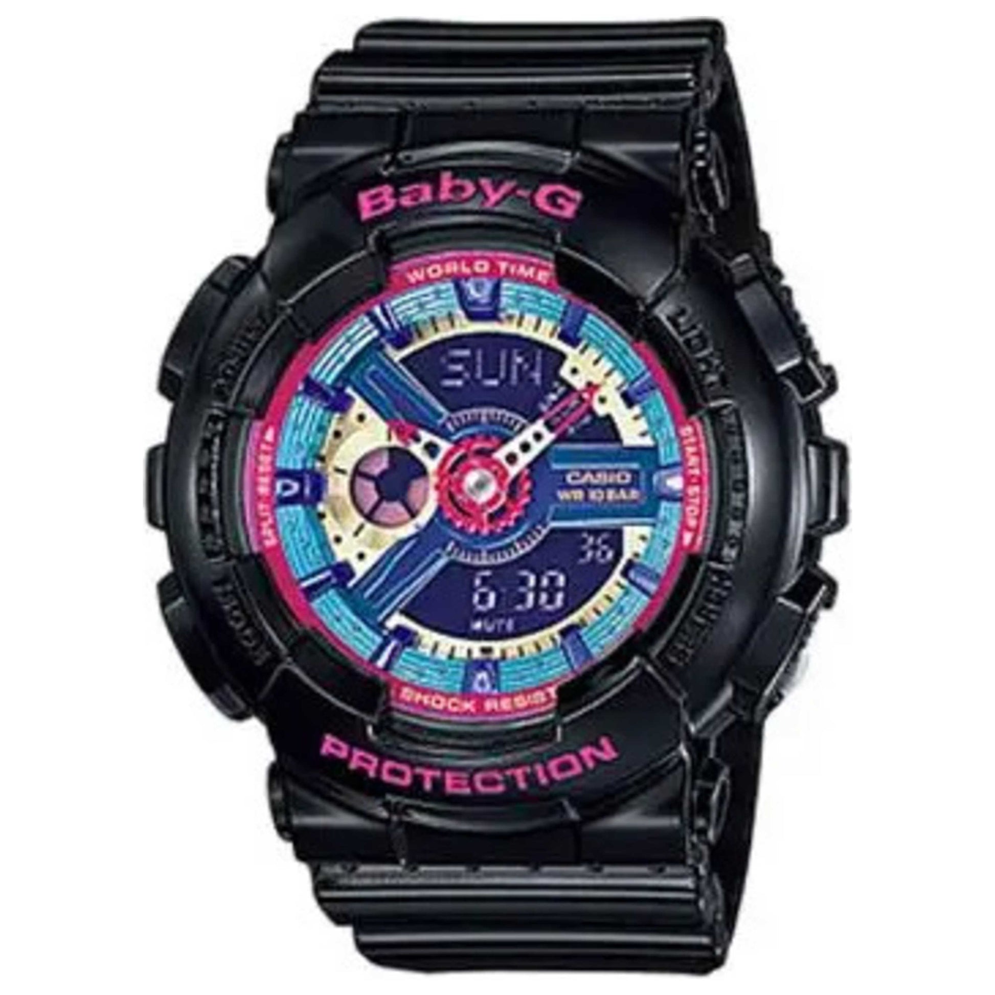 Front view of Casio Baby-G Women's Quartz Watch BA-112-1ADR