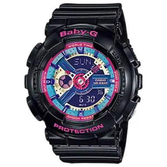 Front view of Casio Baby-G Women's Quartz Watch BA-112-1ADR