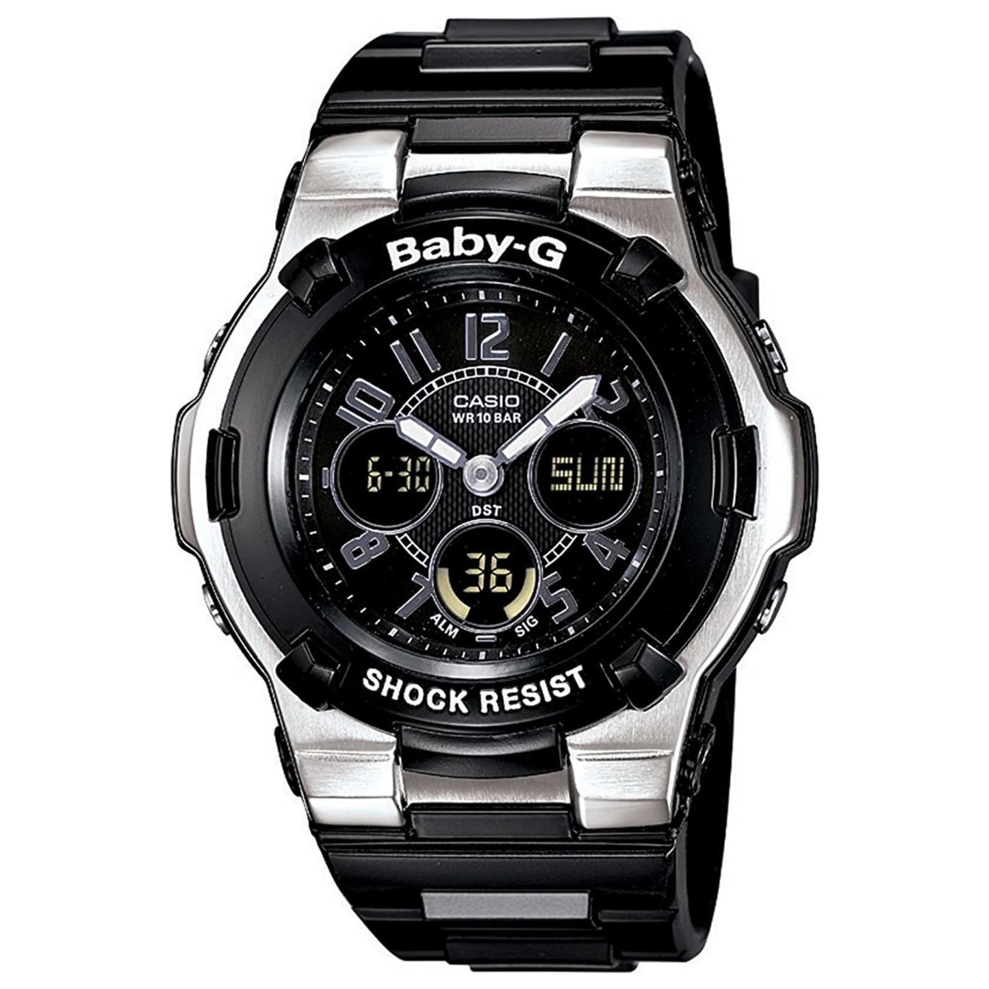 Front view of Casio Baby-G Women's Quartz Watch BGA110-1B2