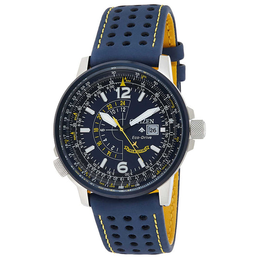 Front view of Citizen Blue Angels Men's Solar Powered Quartz Eco-Drive Watch BJ7007-02L