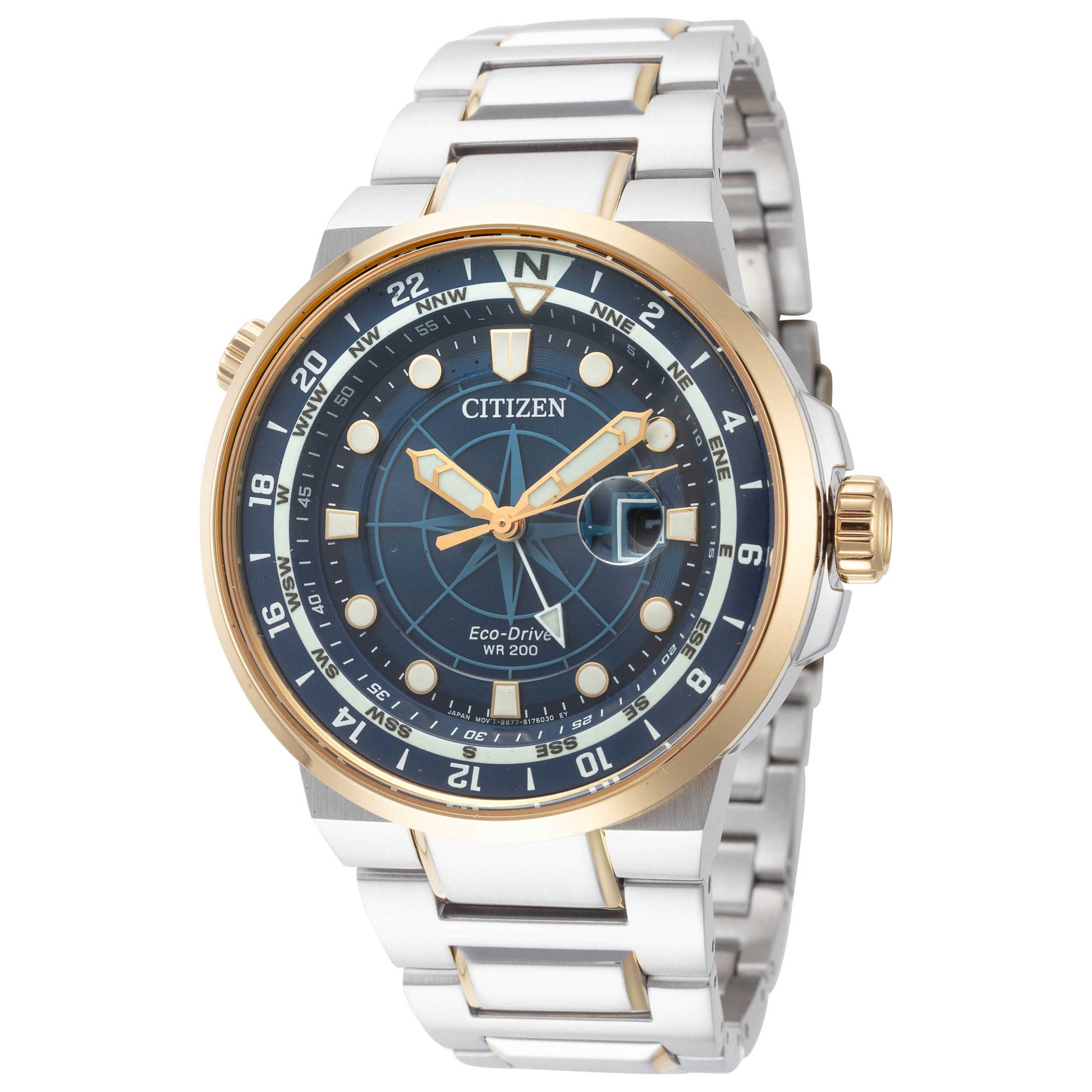 Front view of Citizen Endeavor Men's Solar Powered Quartz Eco-Drive Watch BJ7144-52L