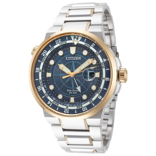 Front view of Citizen Endeavor Men's Solar Powered Quartz Eco-Drive Watch BJ7144-52L