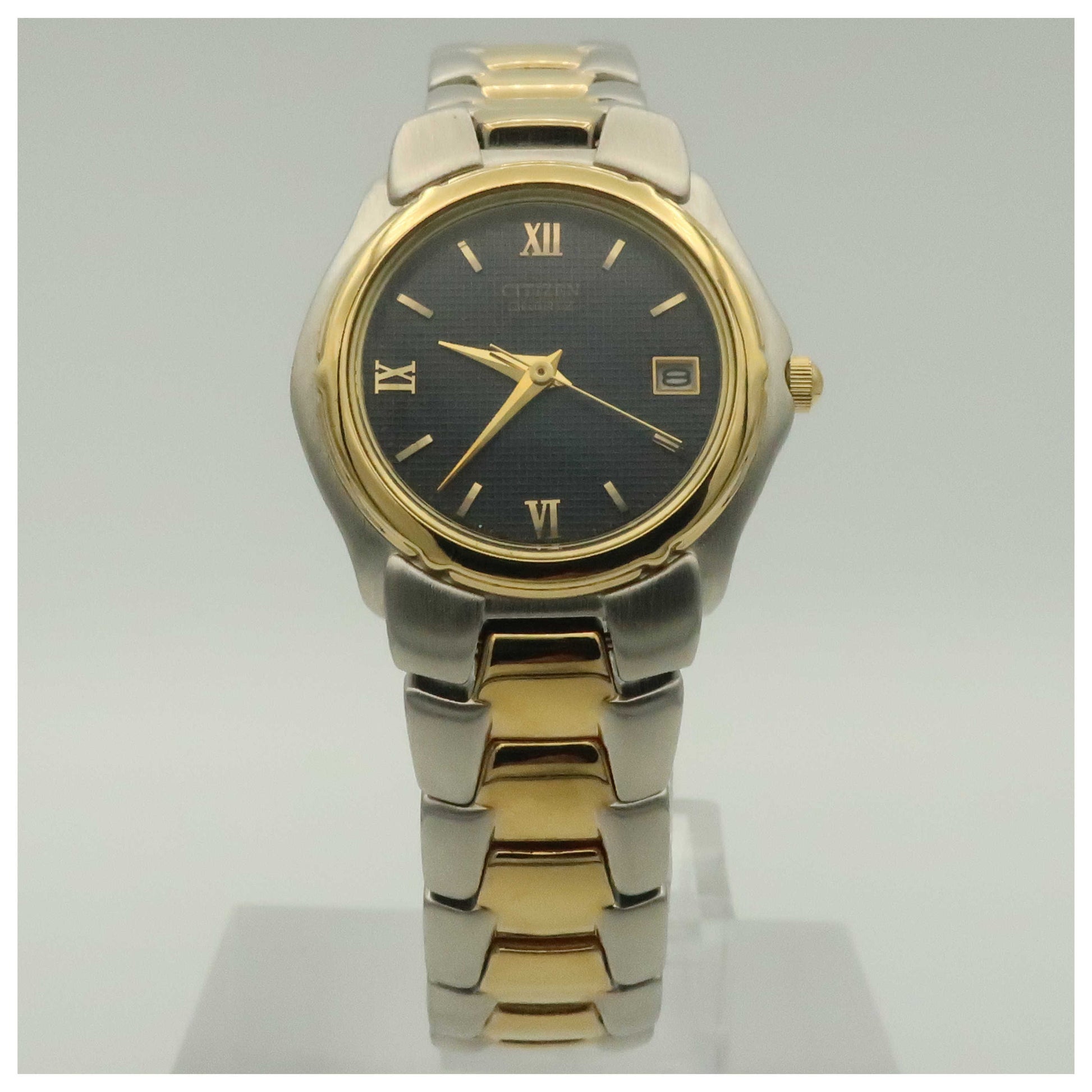 Front view of Citizen Eco-Drive Women's Japanese Quartz (Battery-Powered) Watch BK0414-51A-PO