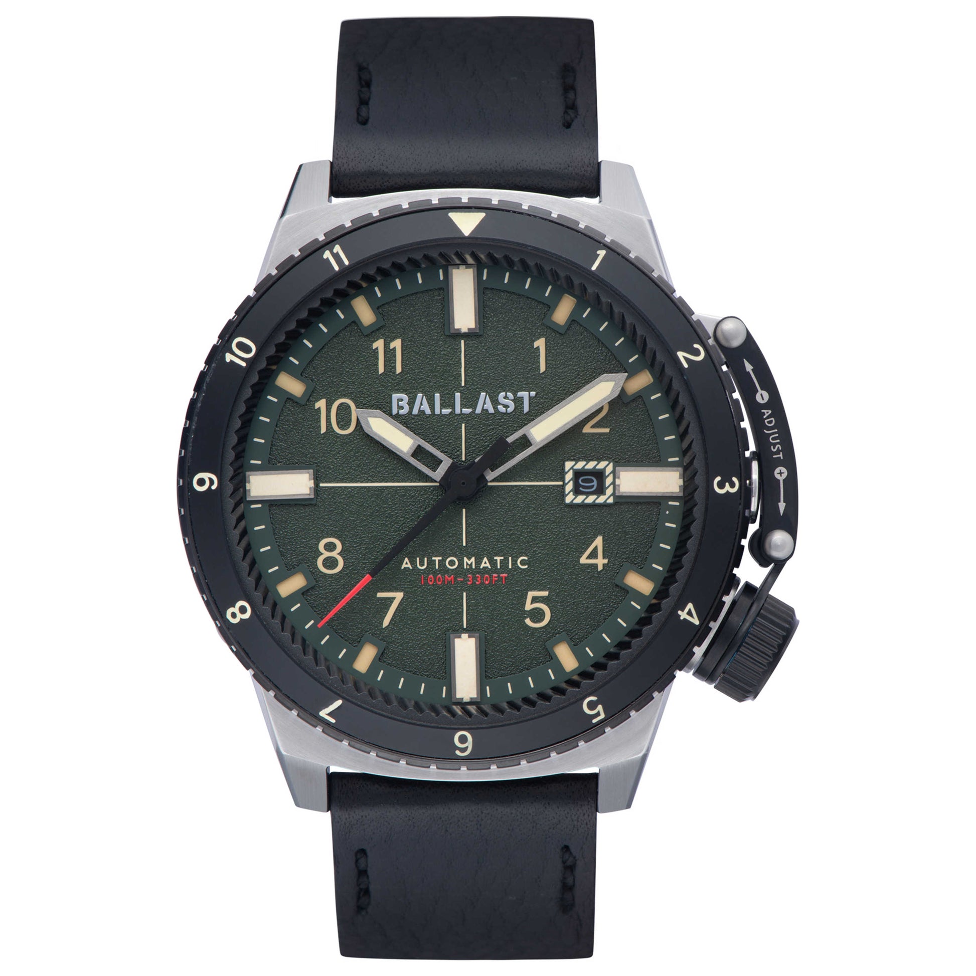 Front view of Ballast Trafalgar Dual Time Men's Automatic Watch BL-3142-02
