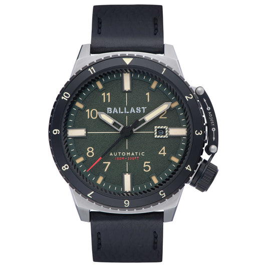 Front view of Ballast Trafalgar Dual Time Men's Automatic Watch BL-3142-02