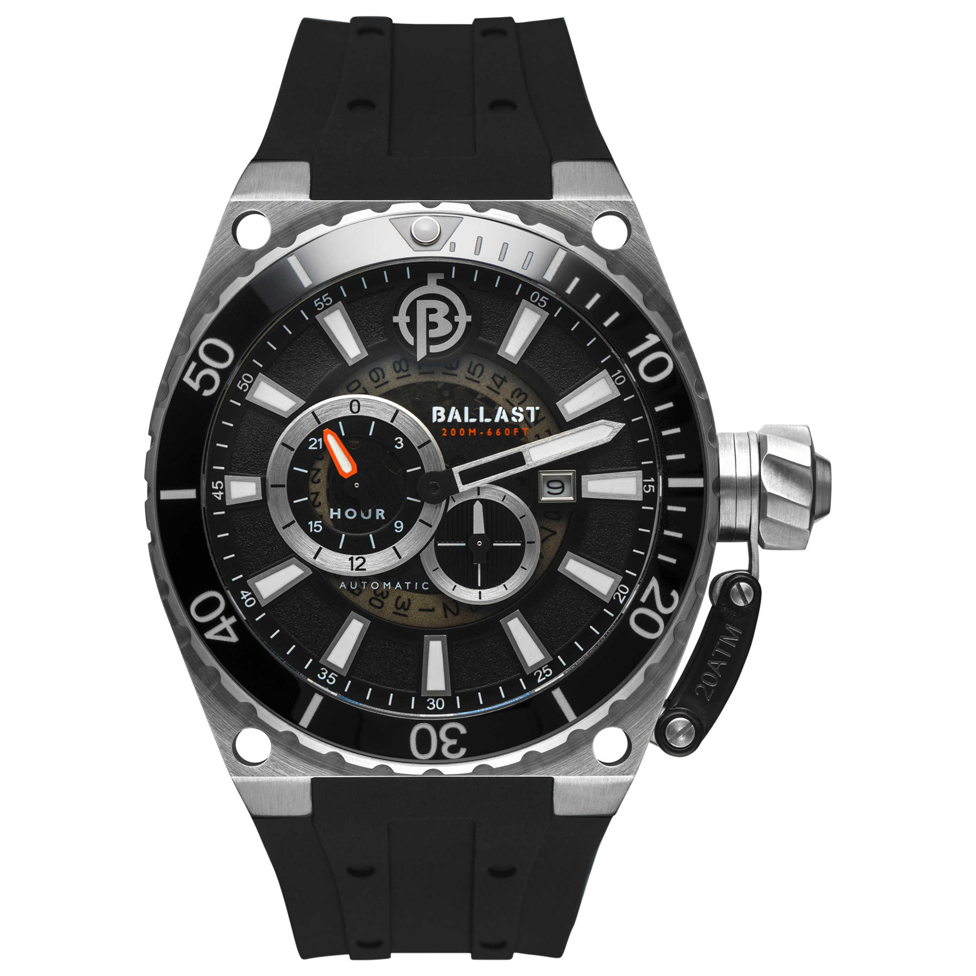 Front view of Ballast Valiant Men's Automatic Watch BL-3143-02