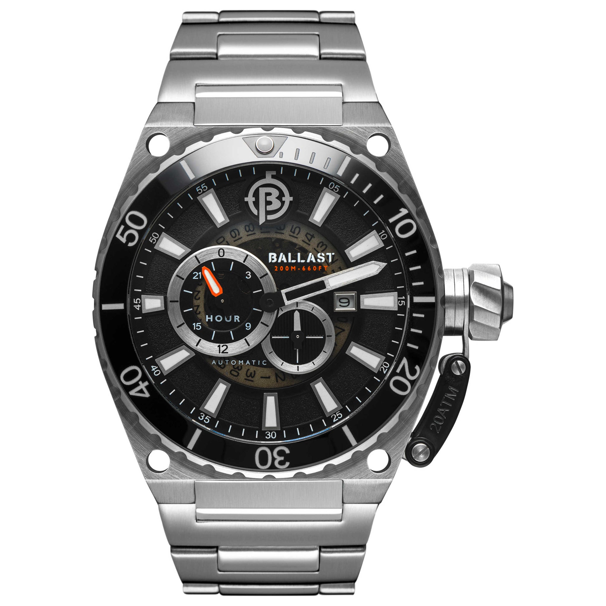 Front view of Ballast Valiant Men's Automatic Watch BL-3143-22