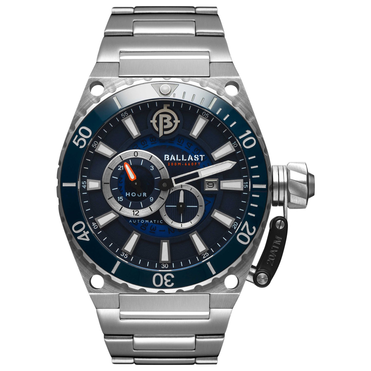 Front view of Ballast Valiant Men's Automatic Watch BL-3143-33