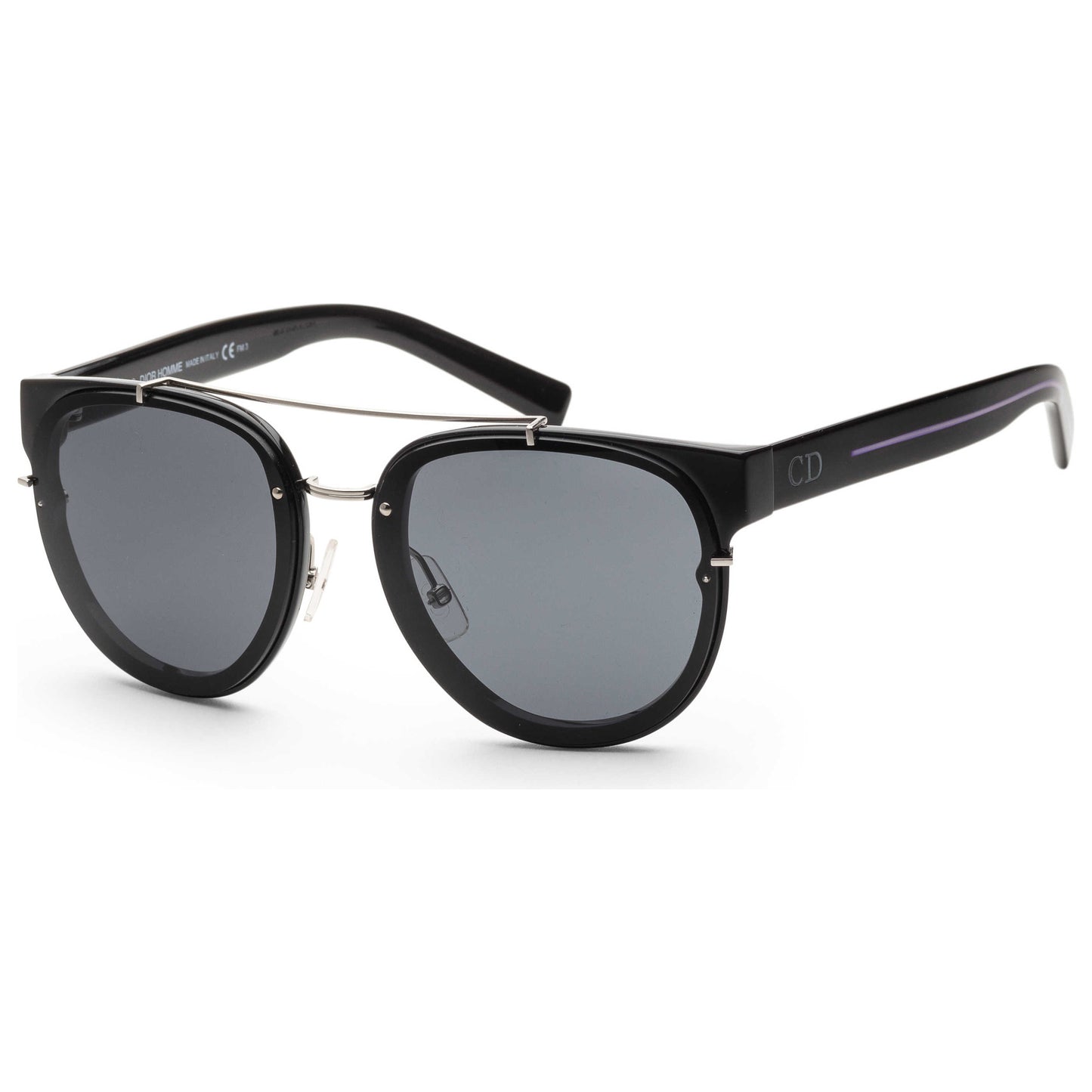 Front view of Christian Dior Homme Black Tie Men's Sunglasses BLACK143S-0E3Z-BN