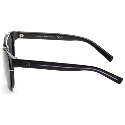 Left view of Christian Dior Homme Black Tie Men's Sunglasses BLACK143S-0E3Z-BN