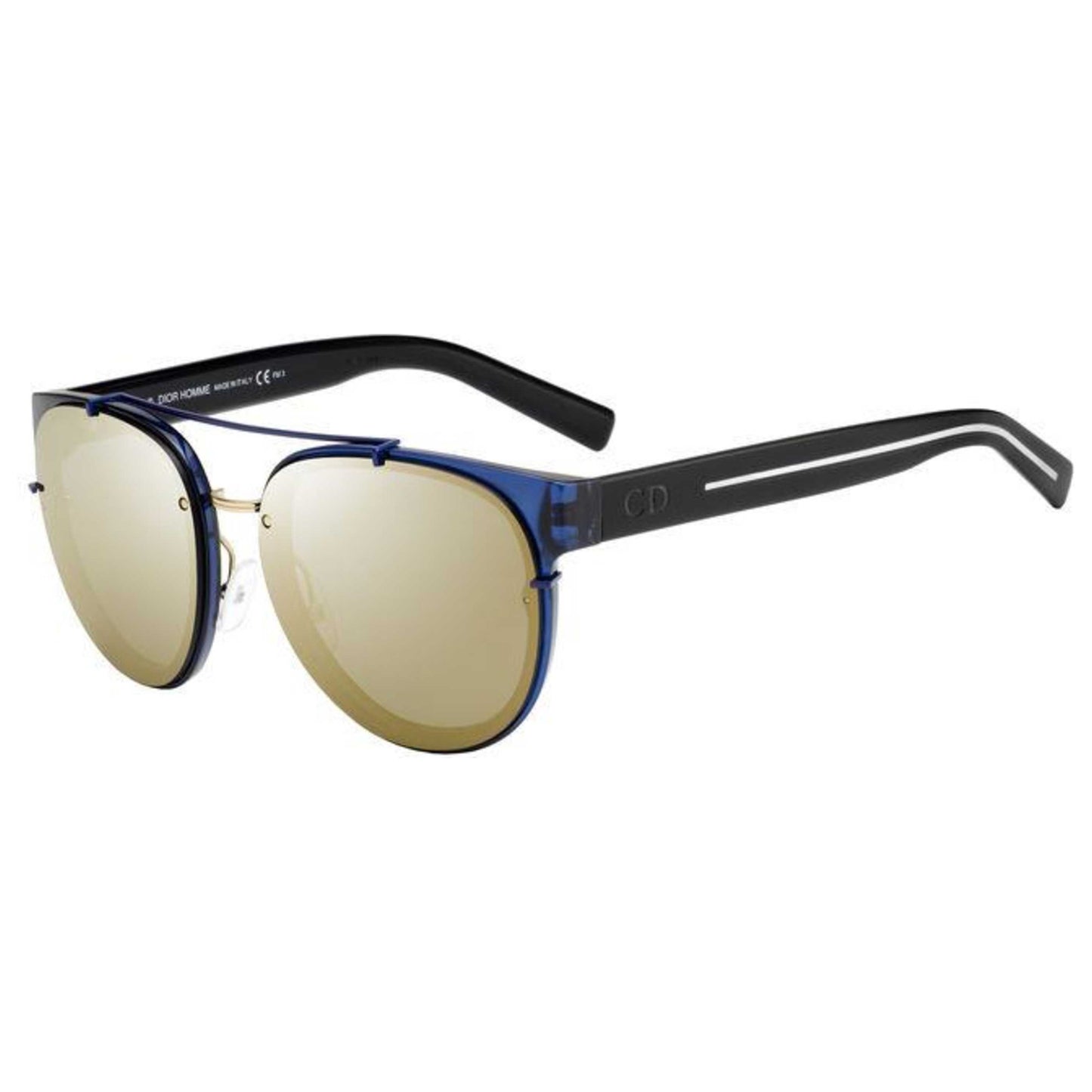 Front view of Christian Dior Homme Black Tie Men's Sunglasses BLACK143S-2I6-MV