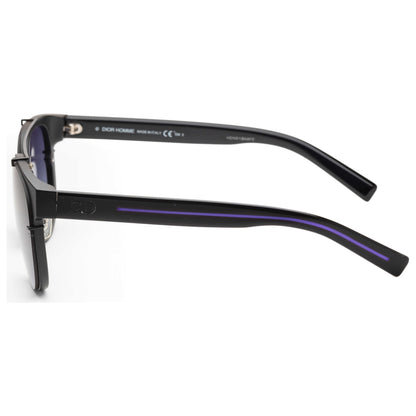 Left view of Christian Dior Homme Black Tie Men's Sunglasses BLACK143S-E3L-HD