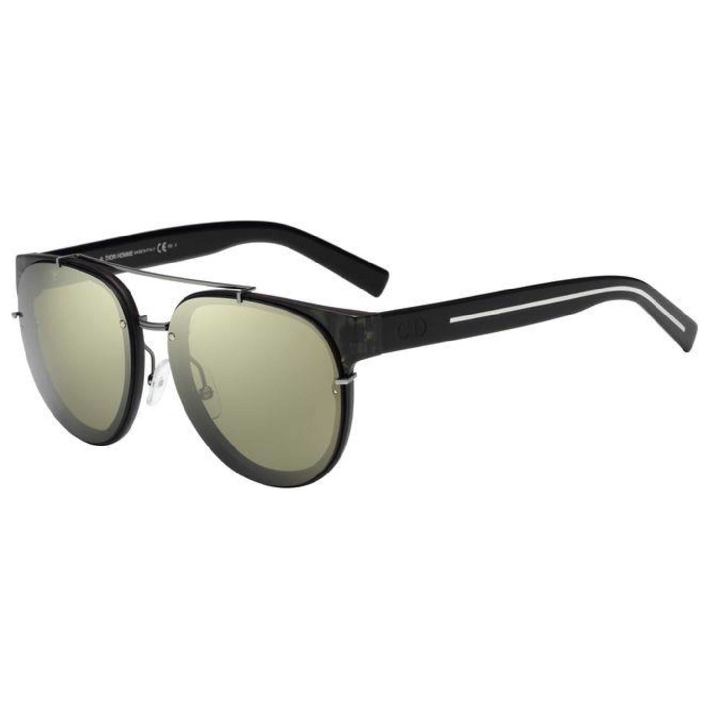Front view of Christian Dior Homme Black Tie Men's Sunglasses BLACK143S-PRO-DT