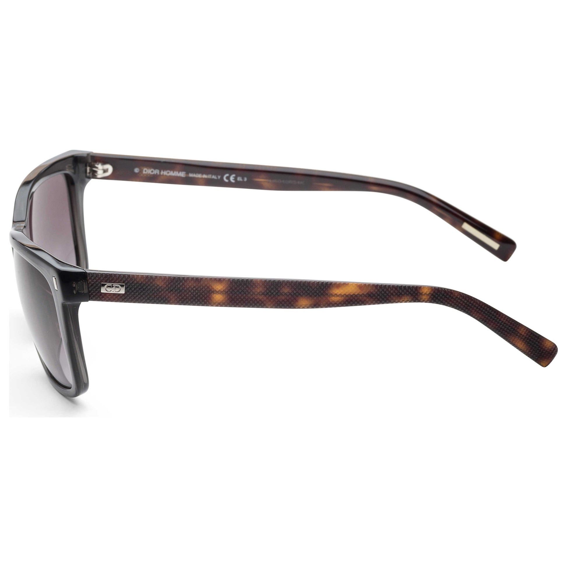 Left view of Christian Dior Homme Black Tie Men's Sunglasses BLACK154FS-5S6-HD