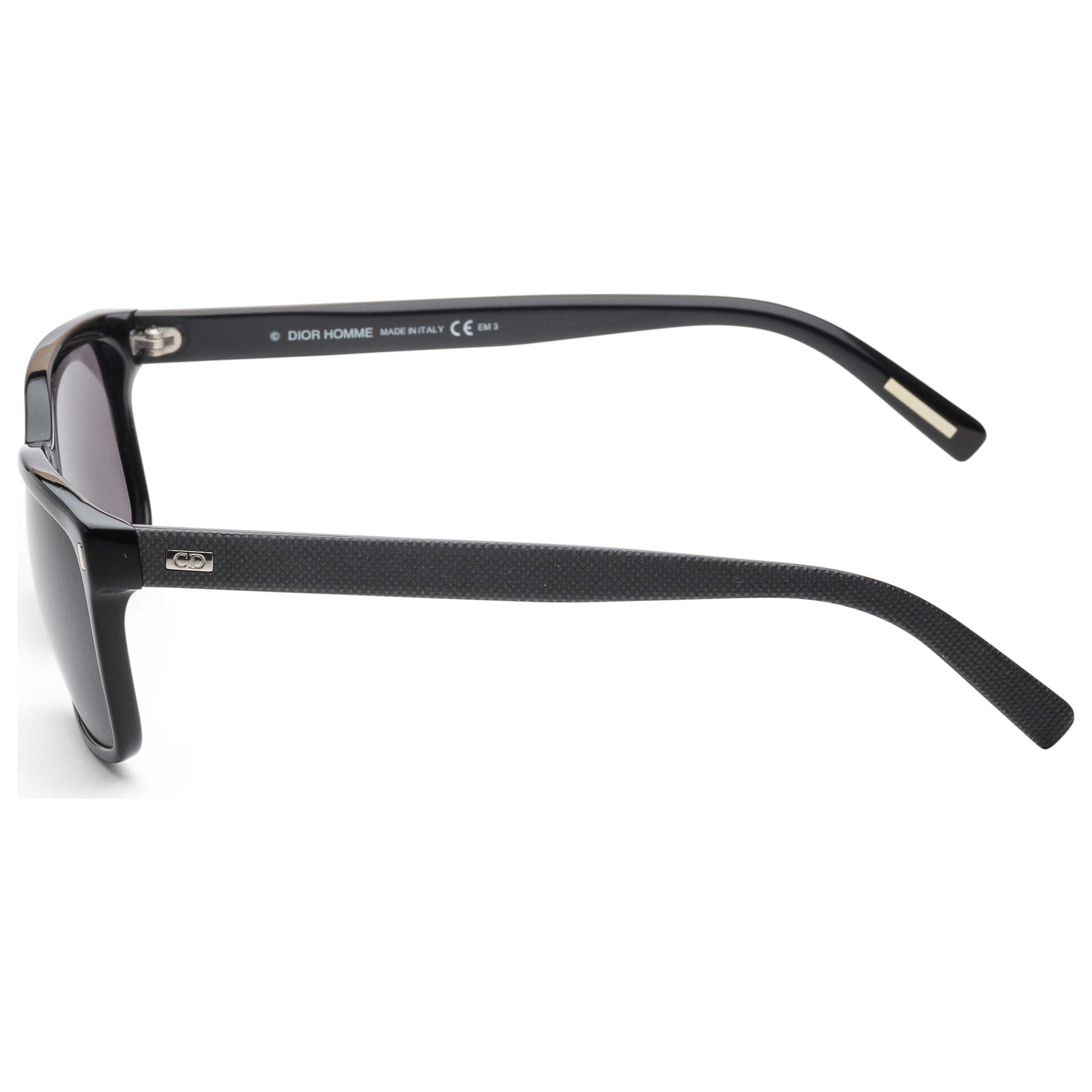 Left view of Christian Dior Homme Black Tie Men's Sunglasses BLACK155S-807-Y1