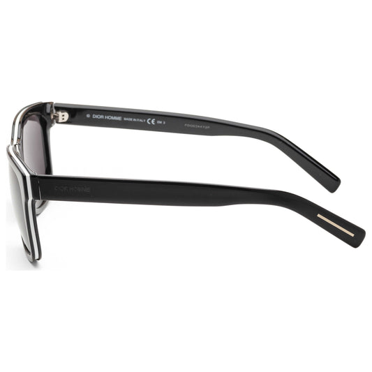 Left view of Christian Dior Homme Black Tie Men's Sunglasses BLACK161S-CGO-Y1