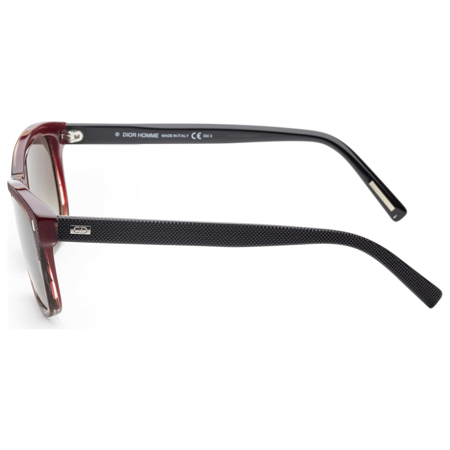 Left view of Christian Dior Homme Black Tie Men's Sunglasses BLACK164S-ANG-HA