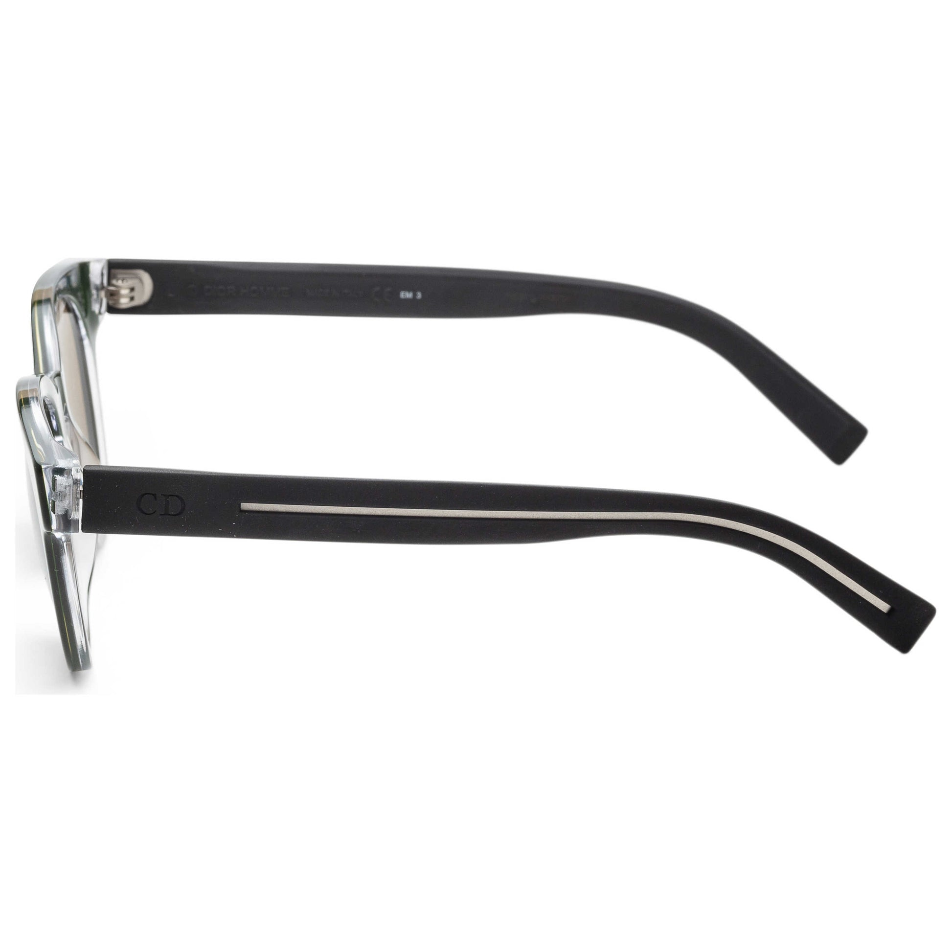 Left view of Christian Dior Homme Black Tie Men's Sunglasses BLACK182S-HZE-3U