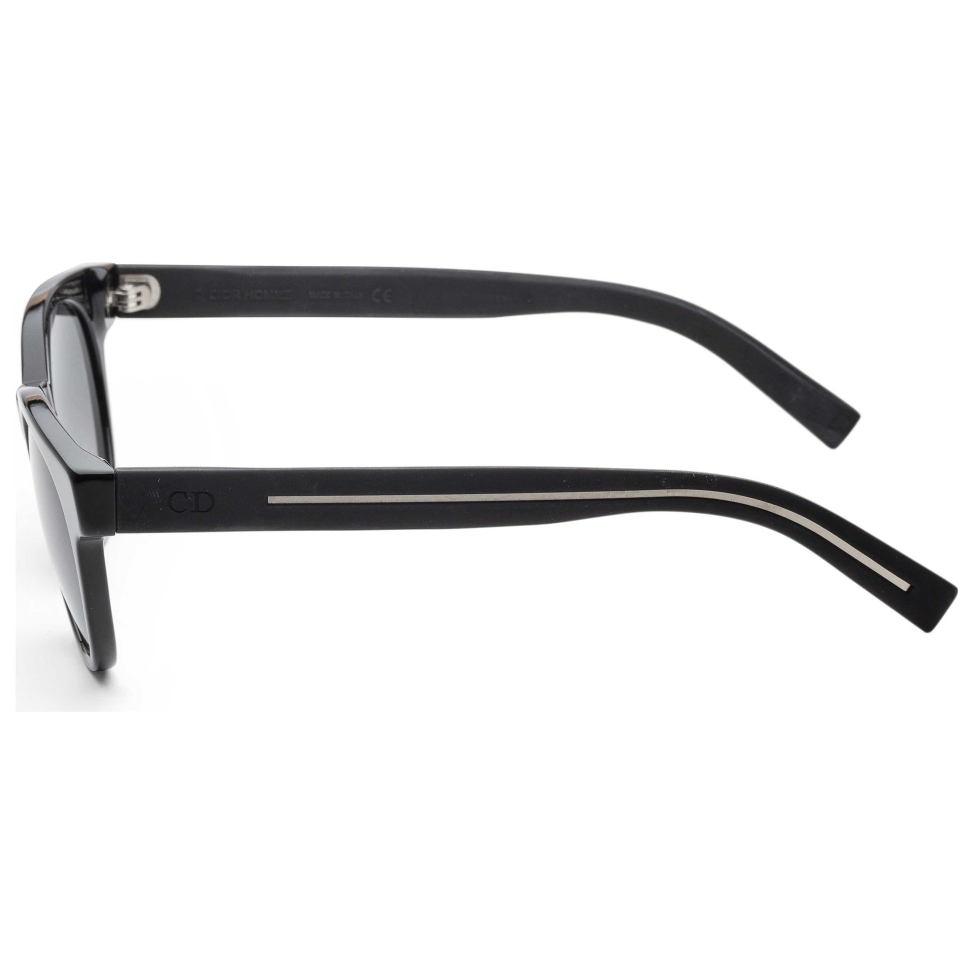 Left view of Christian Dior Homme Black Tie Men's Sunglasses BLACK182S-LUH-HD