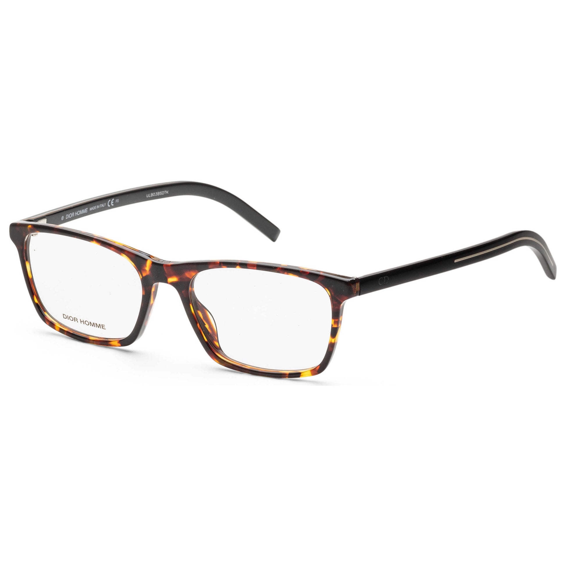 Front view of Christian Dior Homme Black Tie Men's Opticals BLACK253-0EPZ-53-18
