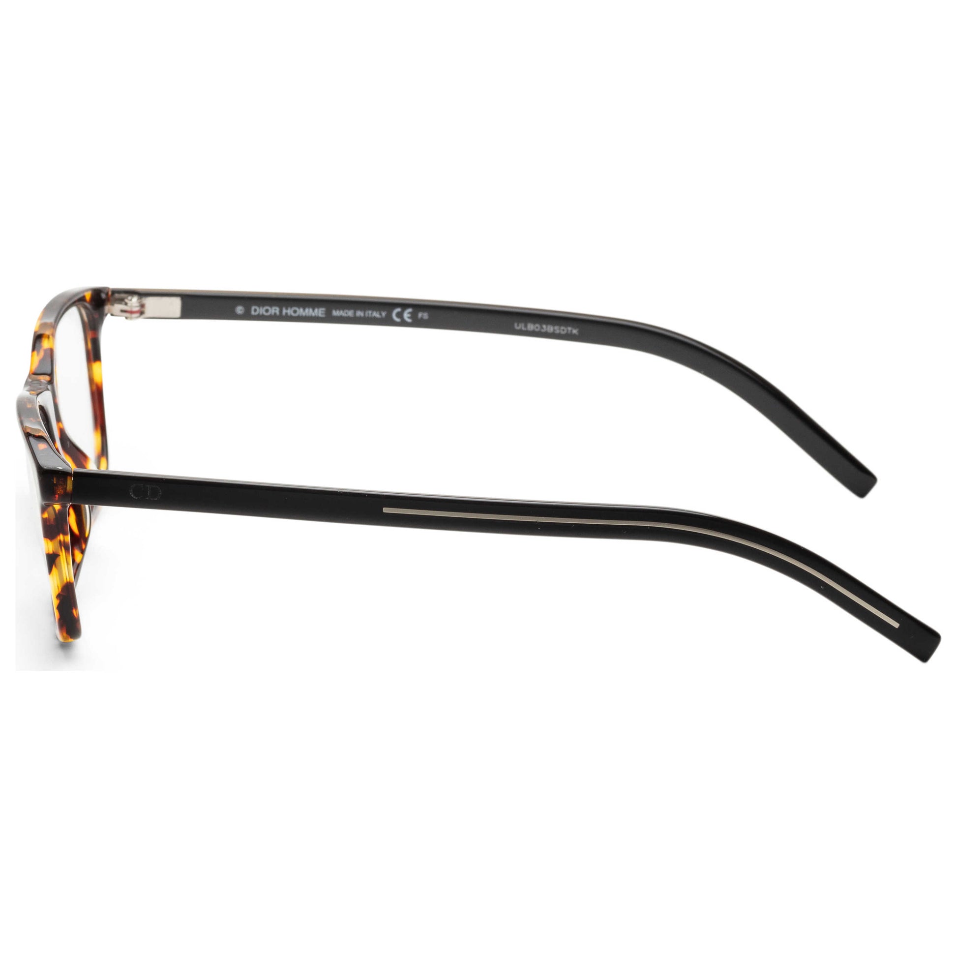 Left view of Christian Dior Homme Black Tie Men's Opticals BLACK253-0EPZ-53-18