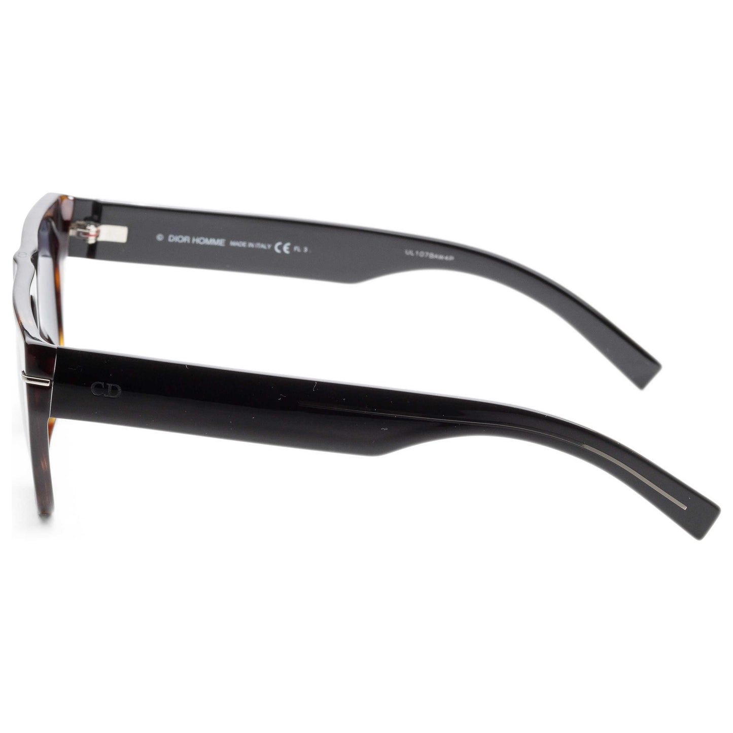 Left view of Christian Dior Homme Black Tie Men's Sunglasses BLACK257S-0086-KU