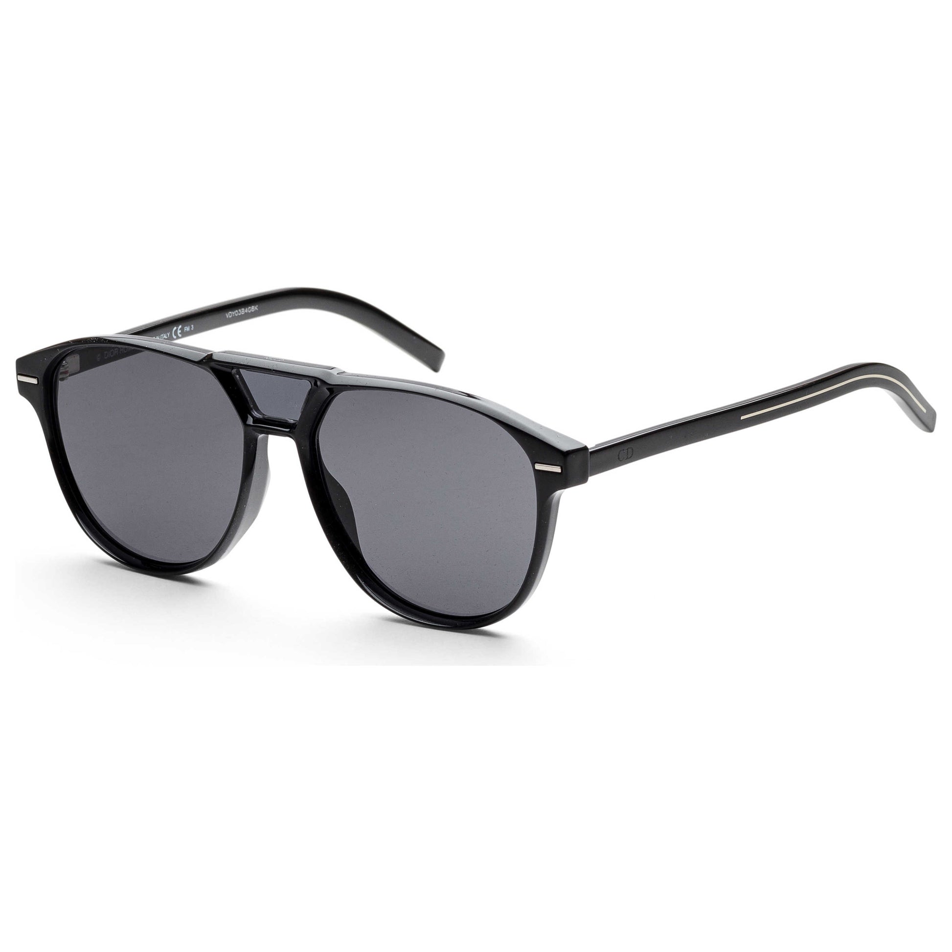 Front view of Christian Dior Homme Black Tie Men's Sunglasses BLACK263S-0807-2K