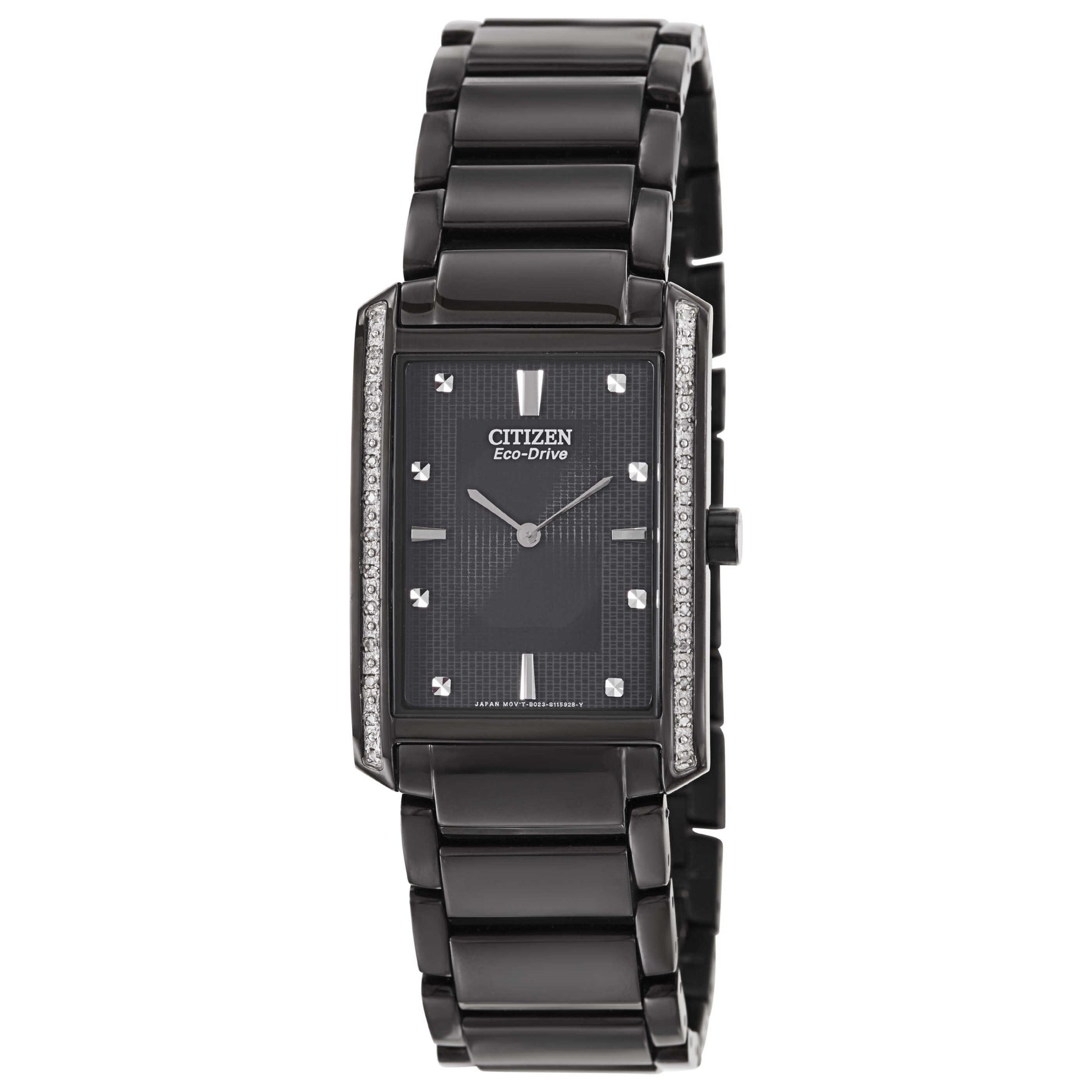 Front view of Citizen Palidoro Diamond Men's Solar Powered Quartz Eco-Drive Watch BM6640-57B