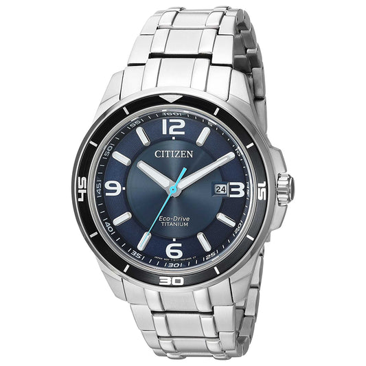 Front view of Citizen Ti LP Men's Solar Powered Quartz Eco-Drive Watch BM6929-56L