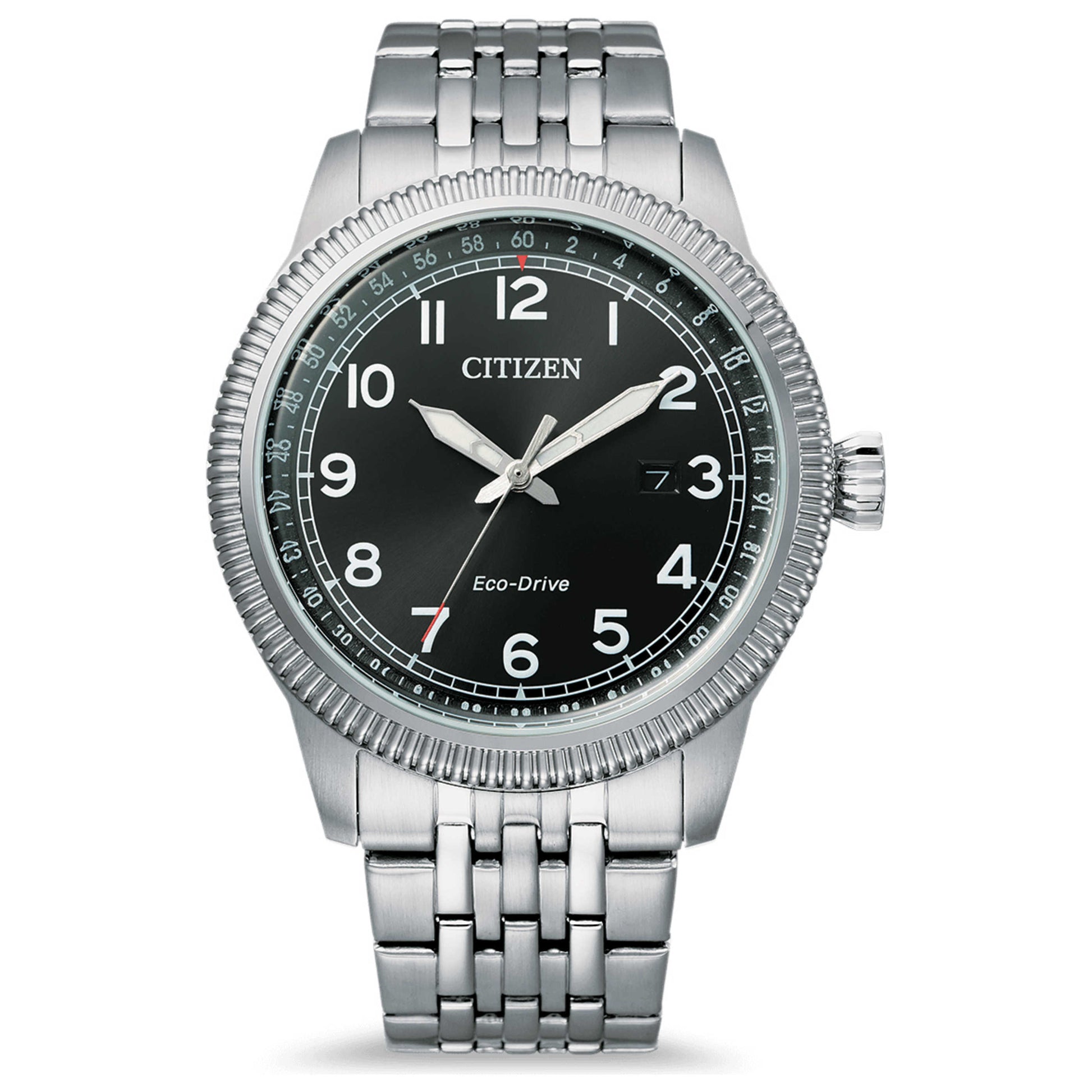 Front view of Citizen Classic Men's Solar Powered Quartz Eco-Drive Watch BM7480-81E