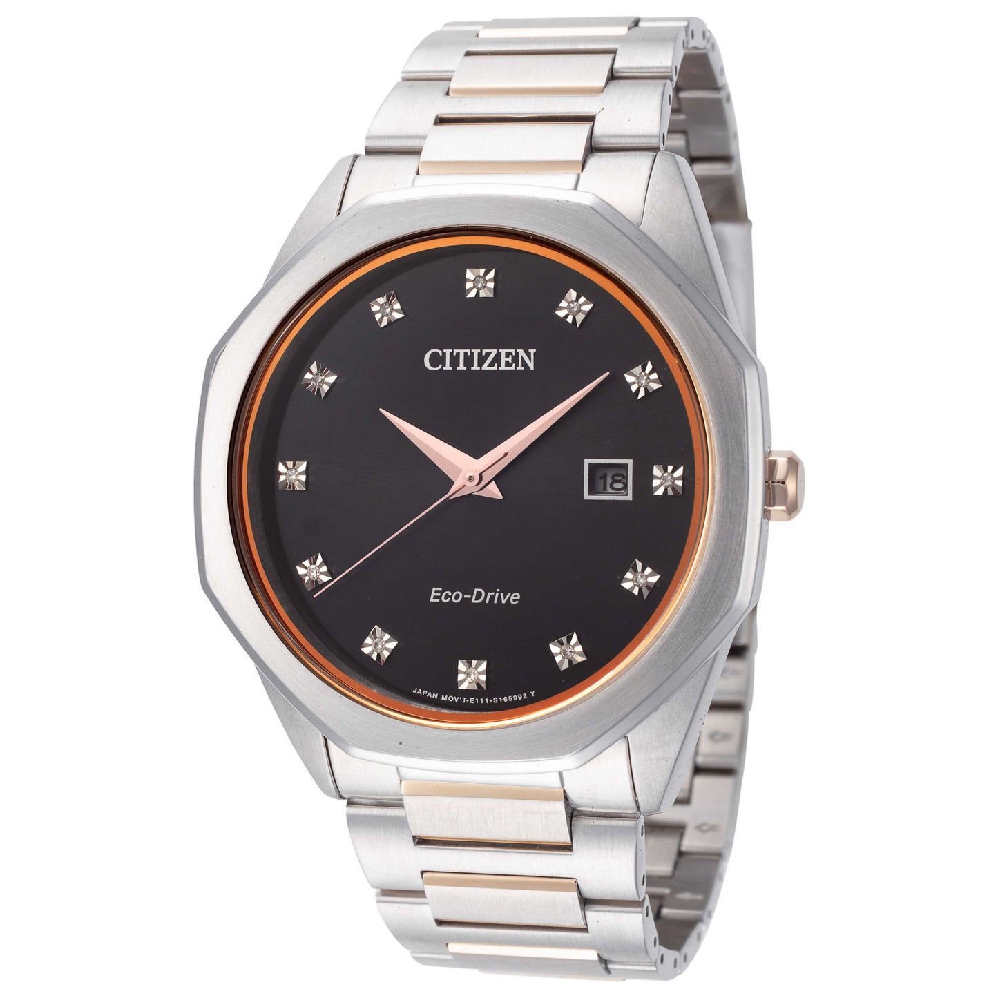 Front view of Citizen Corso Men's Solar Powered Quartz Eco-Drive Watch BM7496-56G