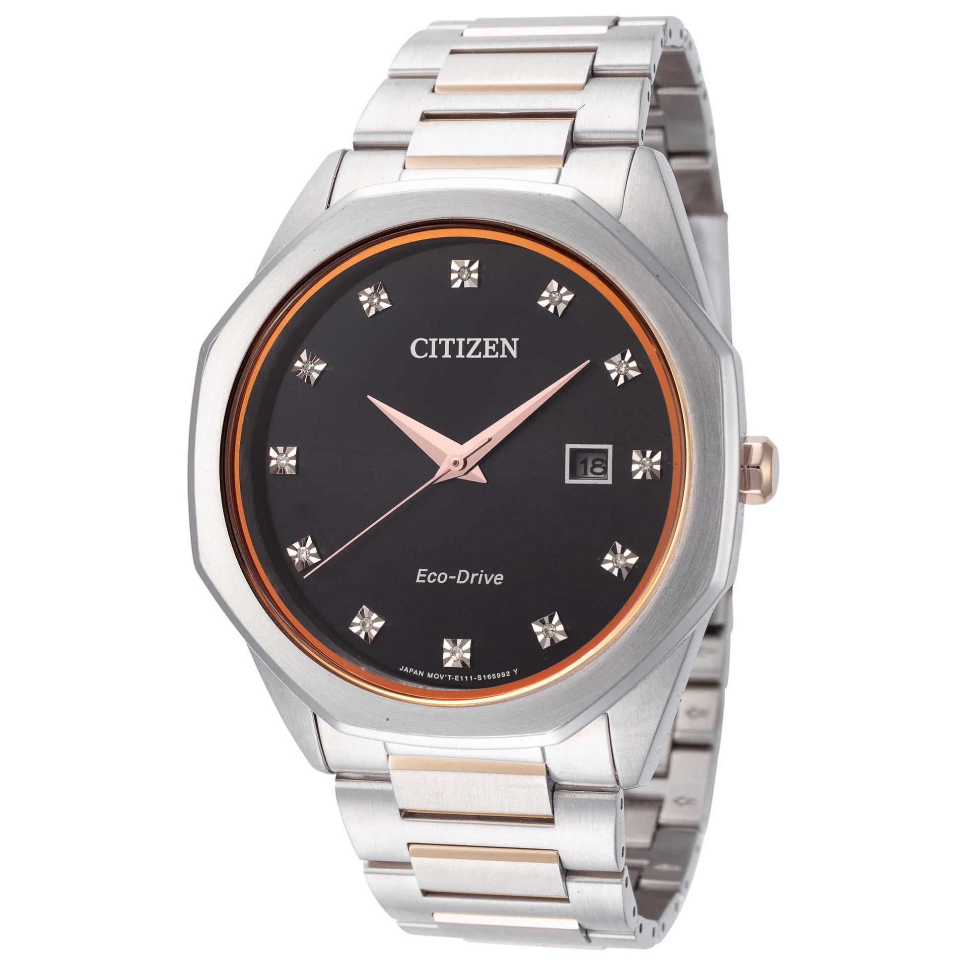 Front view of Citizen Corso Men's Solar Powered Quartz Eco-Drive Watch BM7496-56G