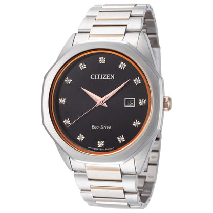 Front view of Citizen Corso Men's Solar Powered Quartz Eco-Drive Watch BM7496-56G