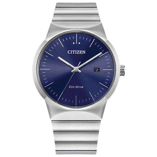 Front view of Citizen Axiom Men's Solar Powered Quartz Eco-Drive Watch BM7580-51L