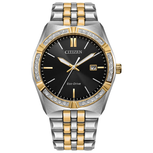 Front view of Citizen Corso Men's Solar Powered Quartz Eco-Drive Watch BM7644-51E
