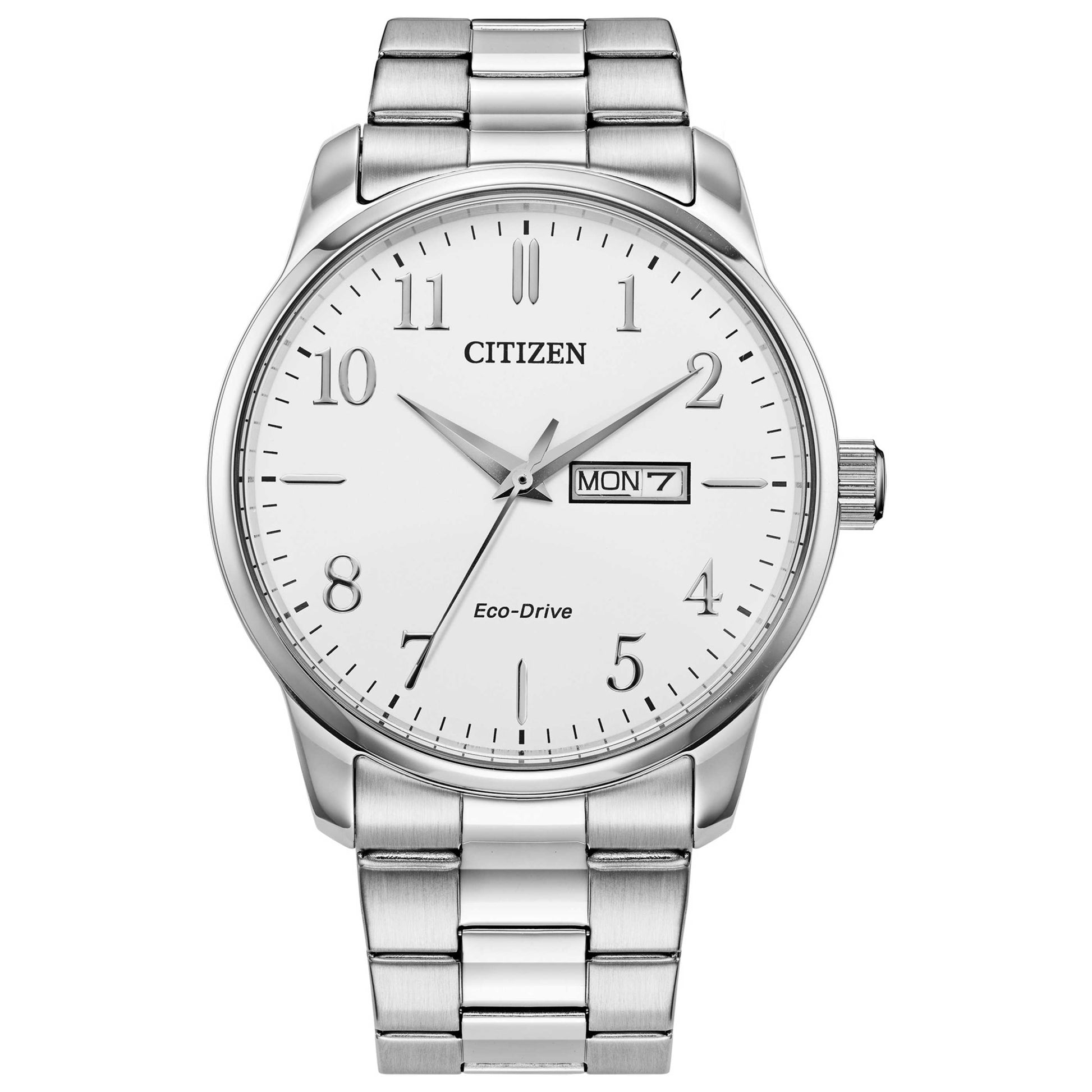 Front view of Citizen Classic Men's Solar Powered Quartz Eco-Drive Watch BM8551-54A