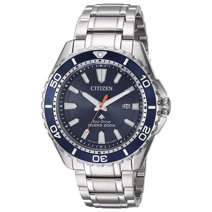 Front view of Citizen Promaster Diver Men's Solar Powered Quartz Eco-Drive Watch BN0191-55L