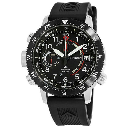 Front view of Citizen Promaster Altichron Men's Solar Powered Quartz Eco-Drive Watch BN5058-07E