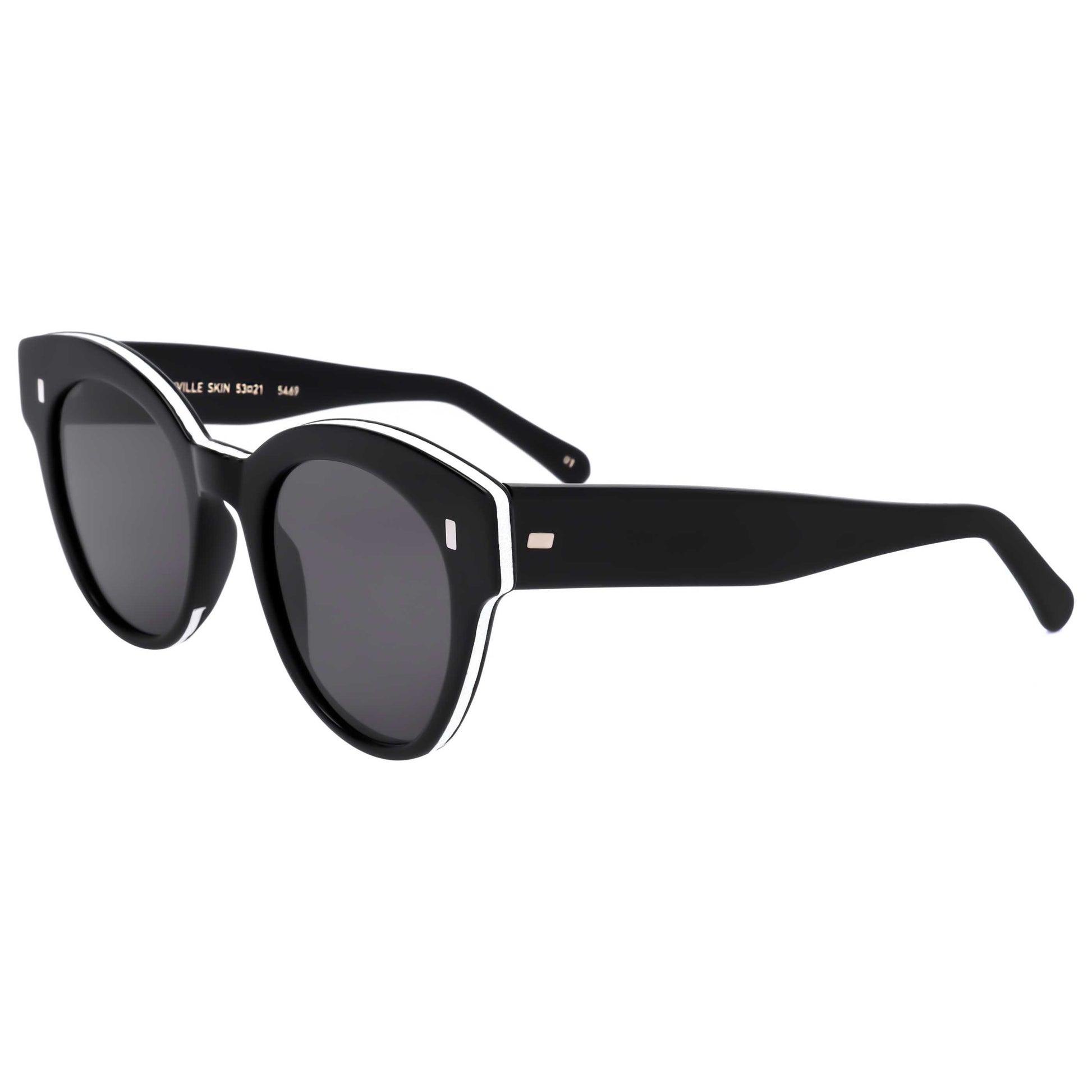 Front view of L.G.R. Women's Sunglasses BOUGANVILLE-SKIN-BLK-53