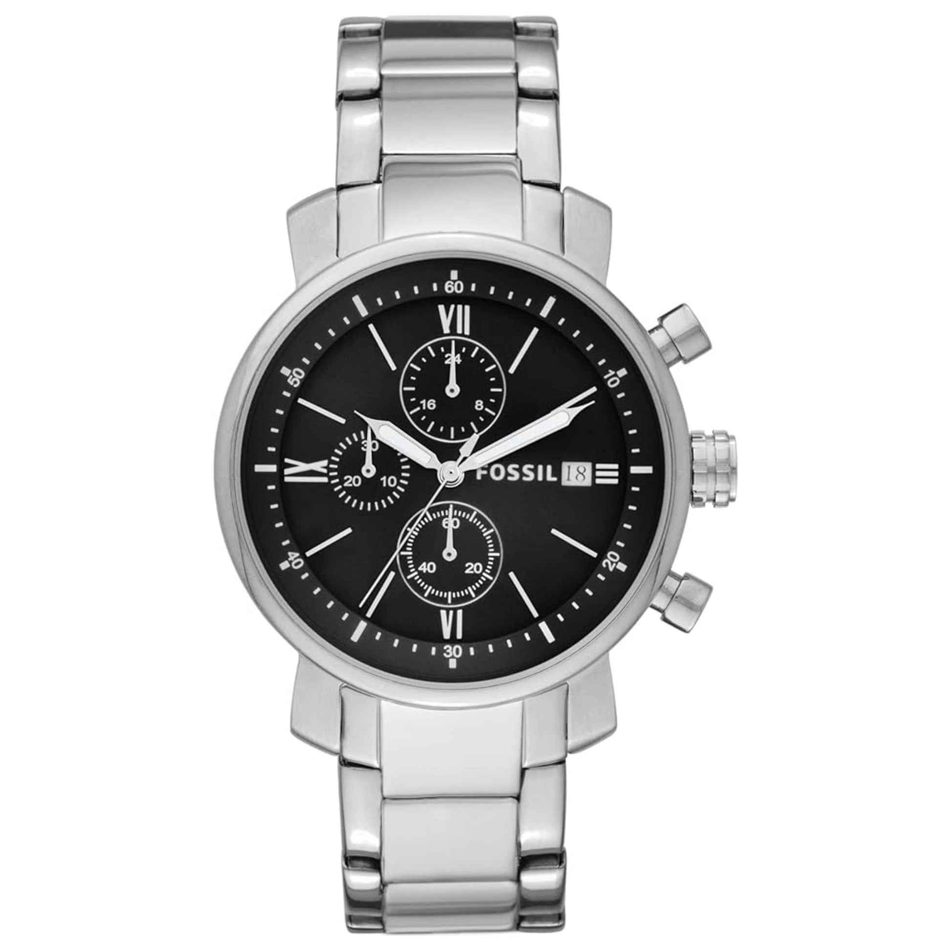 Front view of Fossil Rhett Men's Quartz Watch BQ1000
