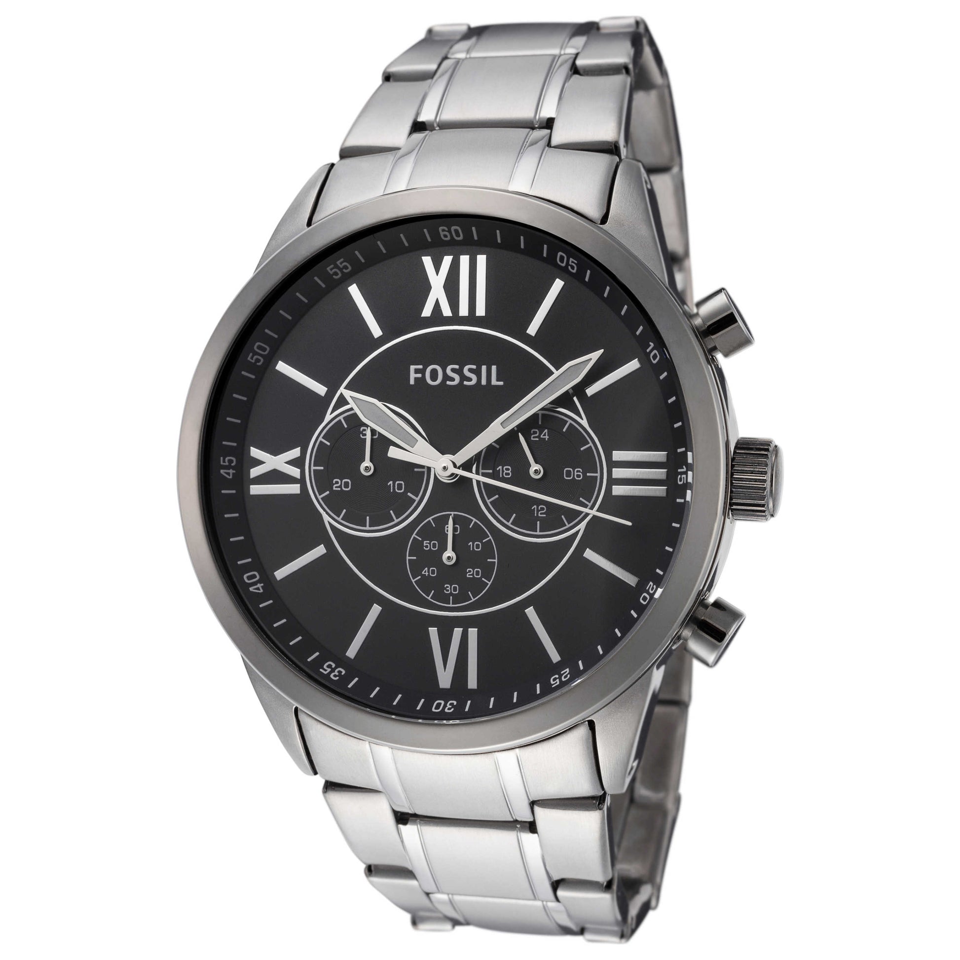 Front view of Fossil Flynn Men's Quartz Watch BQ1126IE