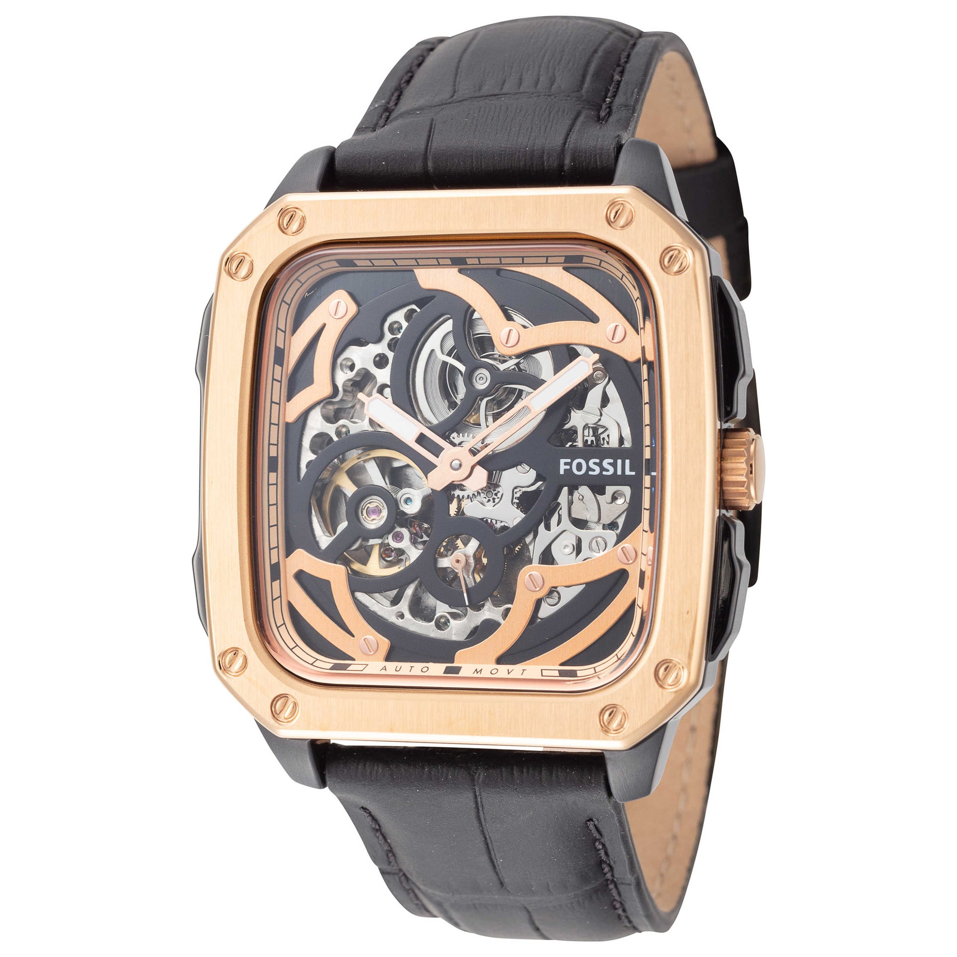 Front view of Fossil Inscription Men's Automatic Watch BQ2572
