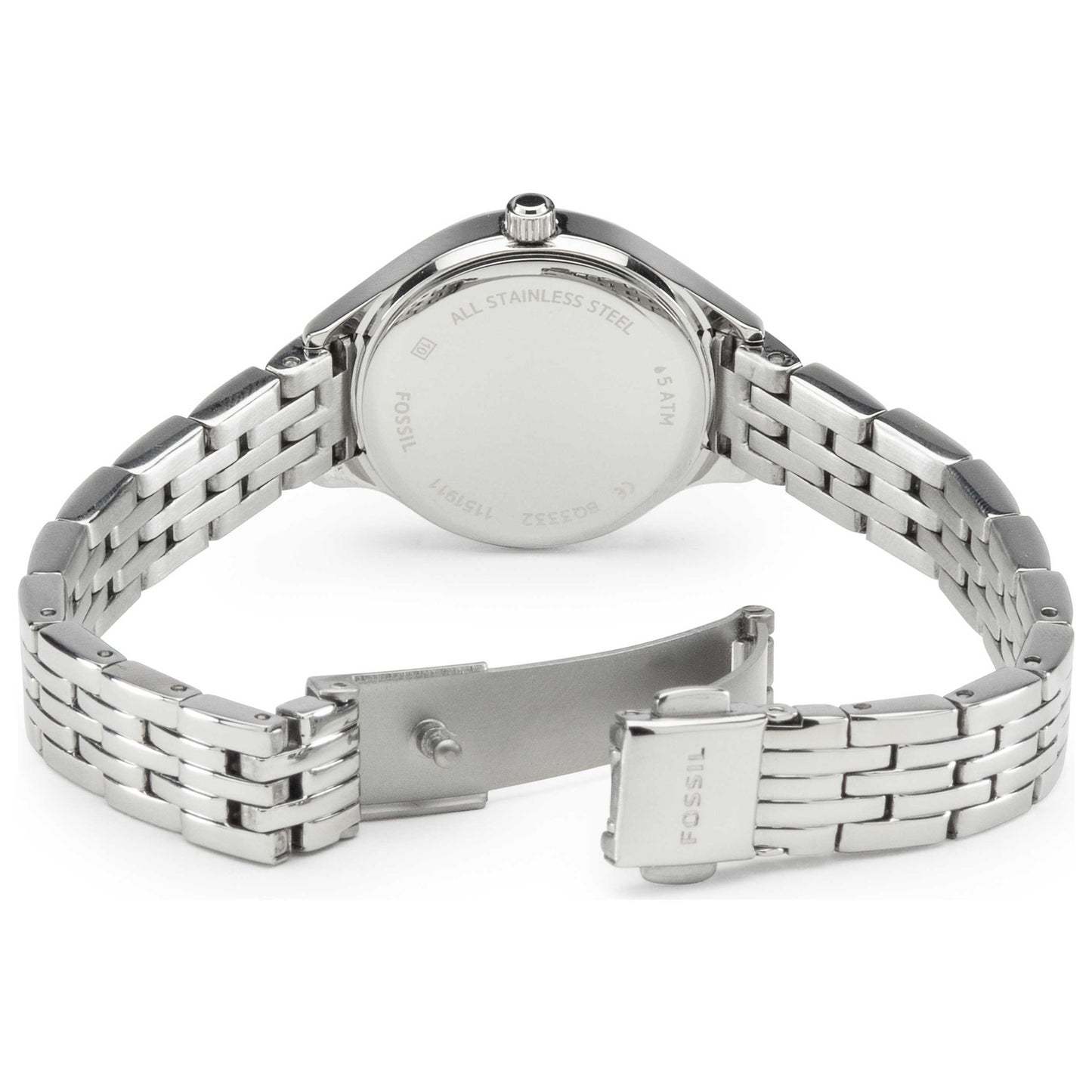 Back view of Fossil Suitor Mini Women's Quartz Watch BQ3332