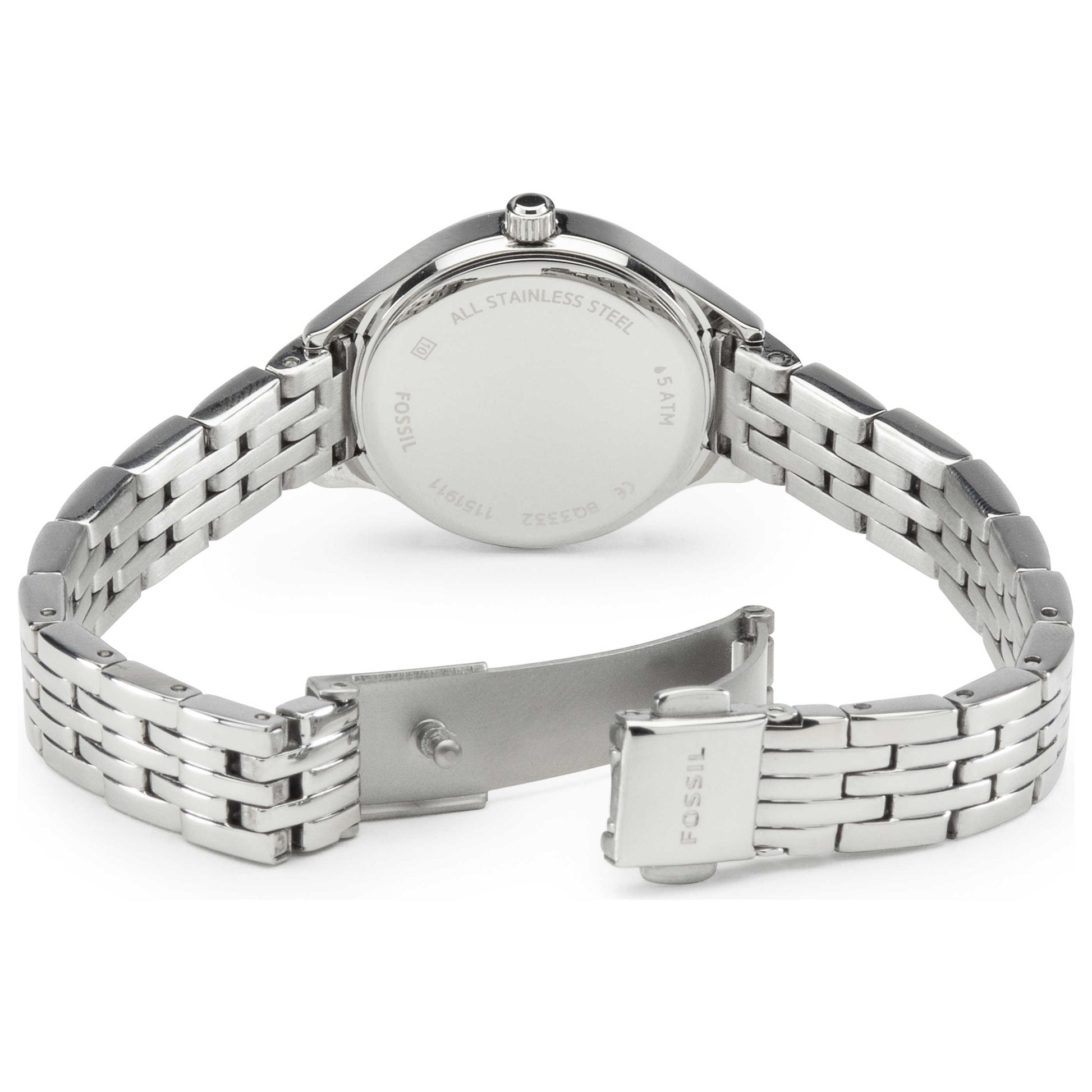 Back view of Fossil Suitor Mini Women's Quartz Watch BQ3332