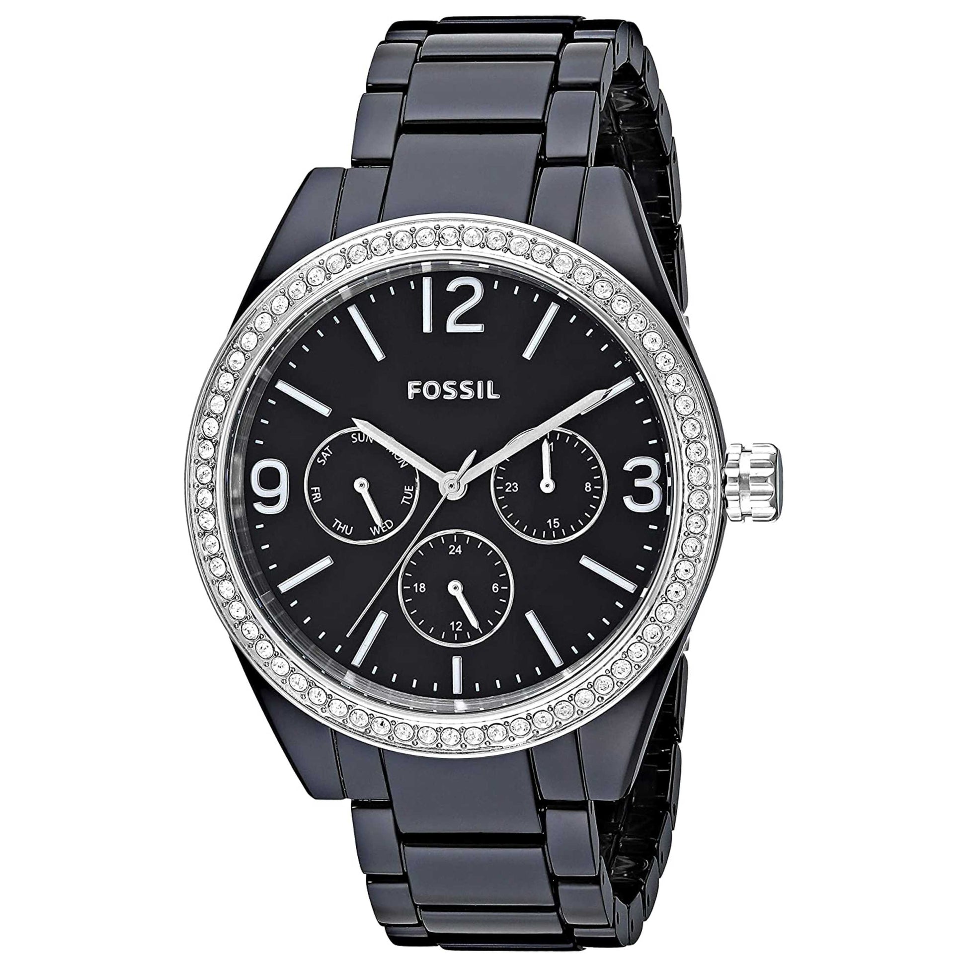 Front view of Fossil Caleigh Men's Quartz Watch BQ3342