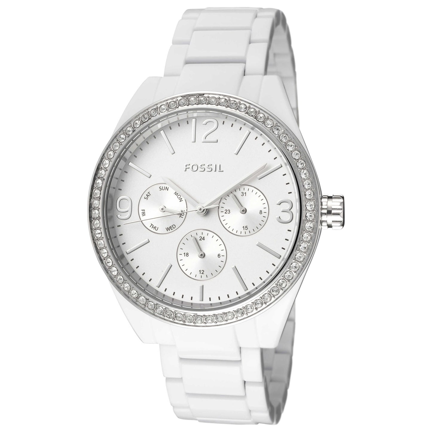 Front view of Fossil Caleigh Men's Quartz Watch BQ3343