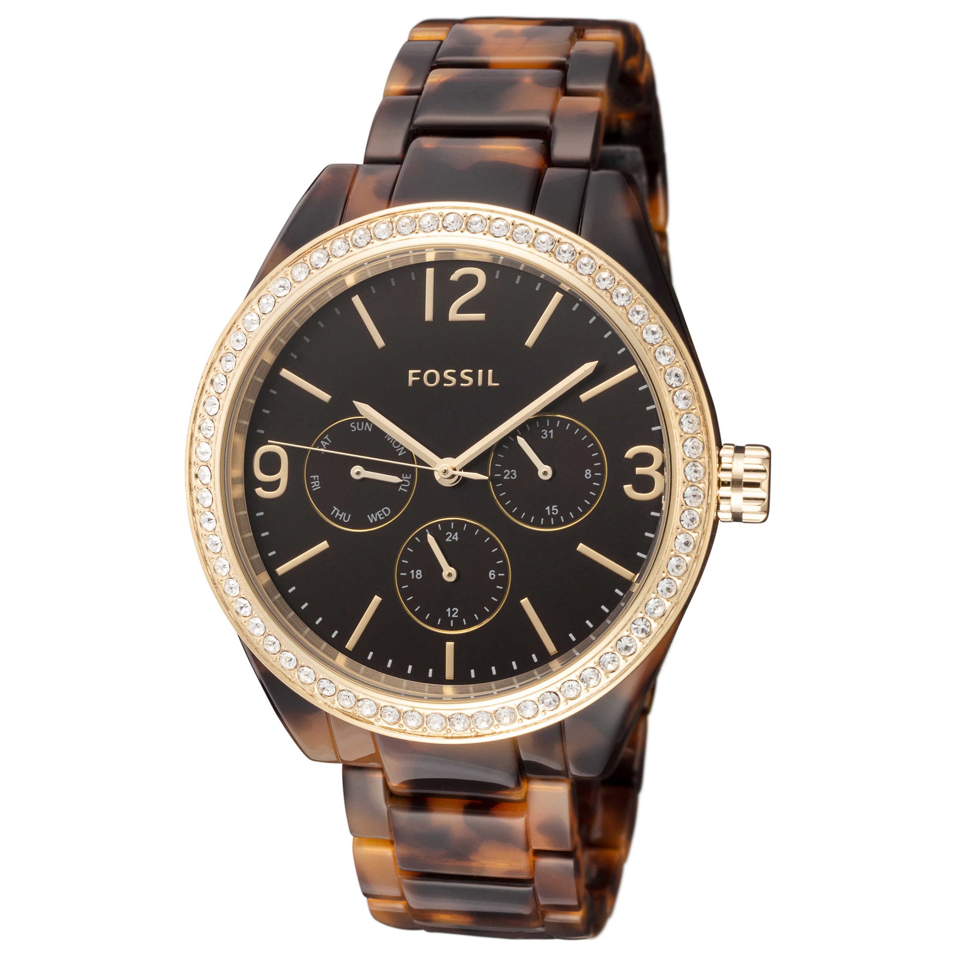 Front view of Fossil Caleigh Men's Quartz Watch BQ3344